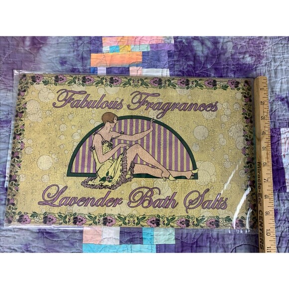 Rustic Farmhouse Fabulous Fragrances Lavender Bath Salts 10" x 16" Metal Sign - Picture 3 of 5